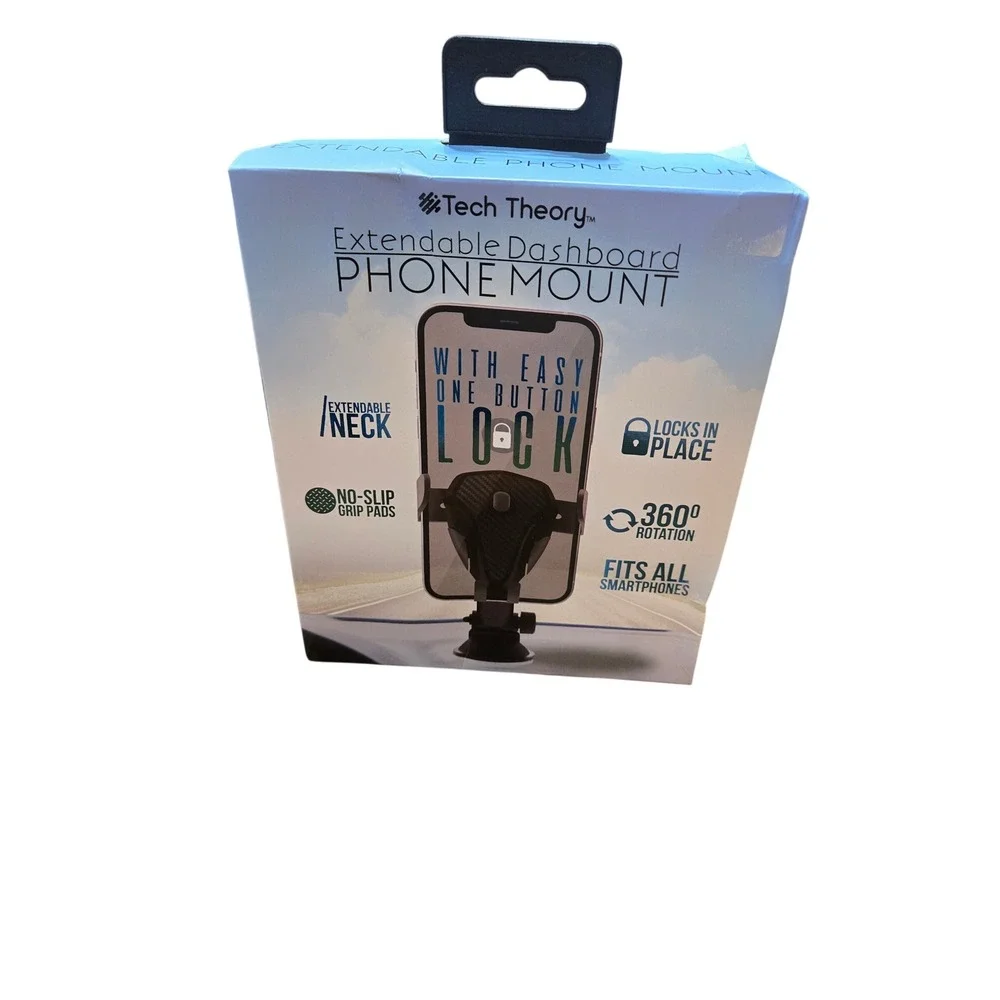 Tech Theory Extendable Dashboard Phone Mount 360° Universal Car Holder NIB